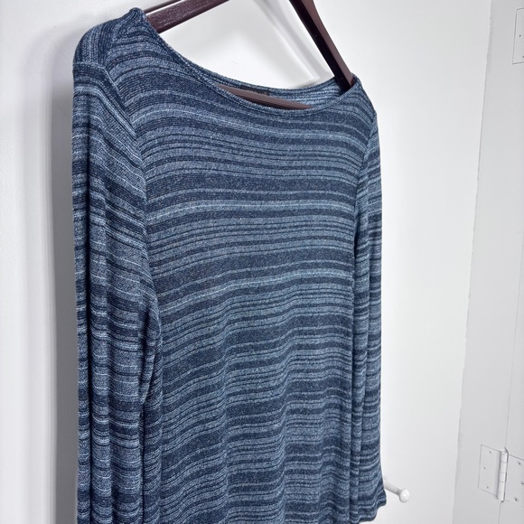 J. Jill Women's Wearever Collection Long Sleeve Top Blue Stripe Size Petite M - Picture 1 of 7